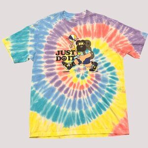 Nike Tie Dye "Just Do It" Peace Love & Basketball Mens T-Shirt Size M Hippie